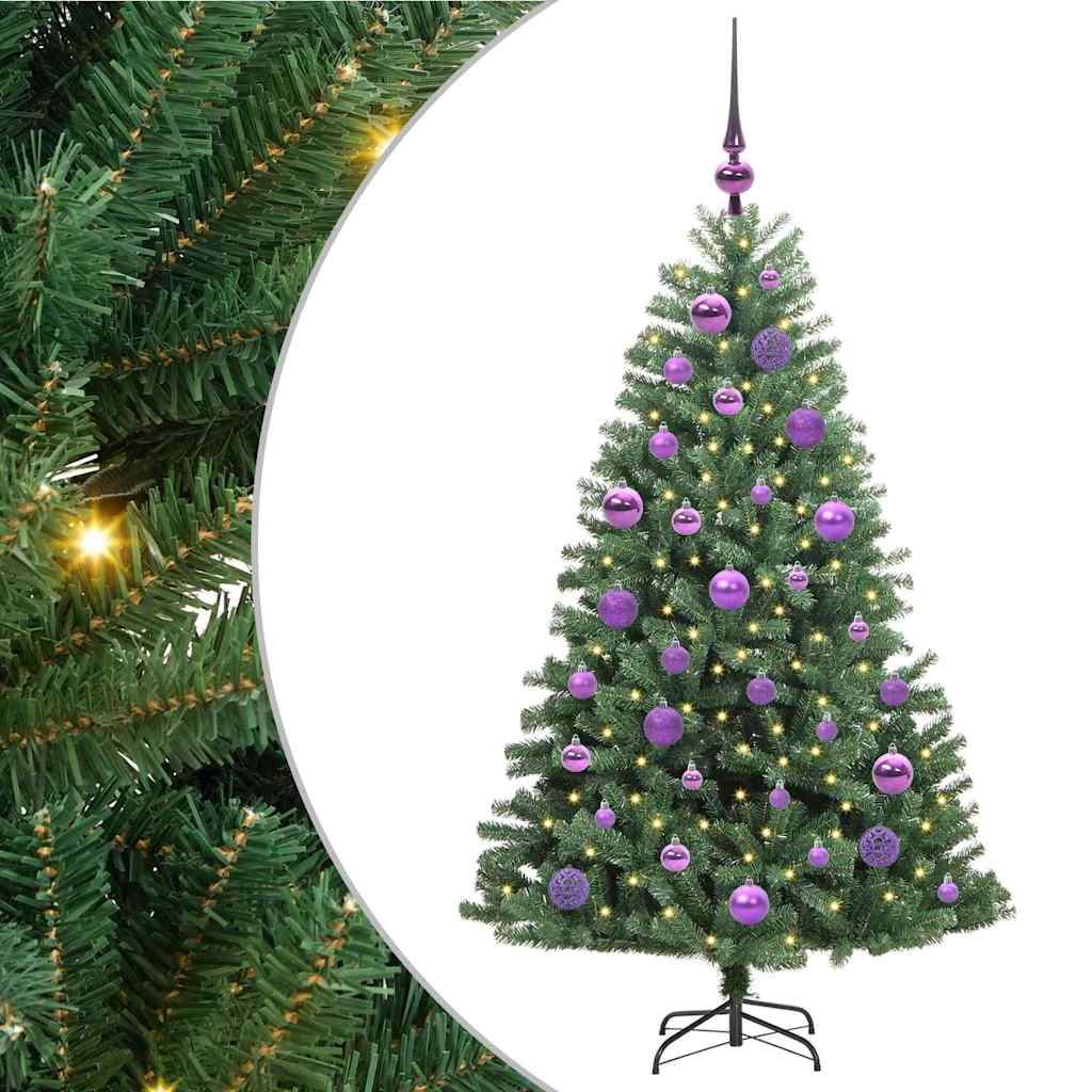 Vidaxx künstlicher klappbarer Weihnachtsbaum grün 120 cm PVC und Metall