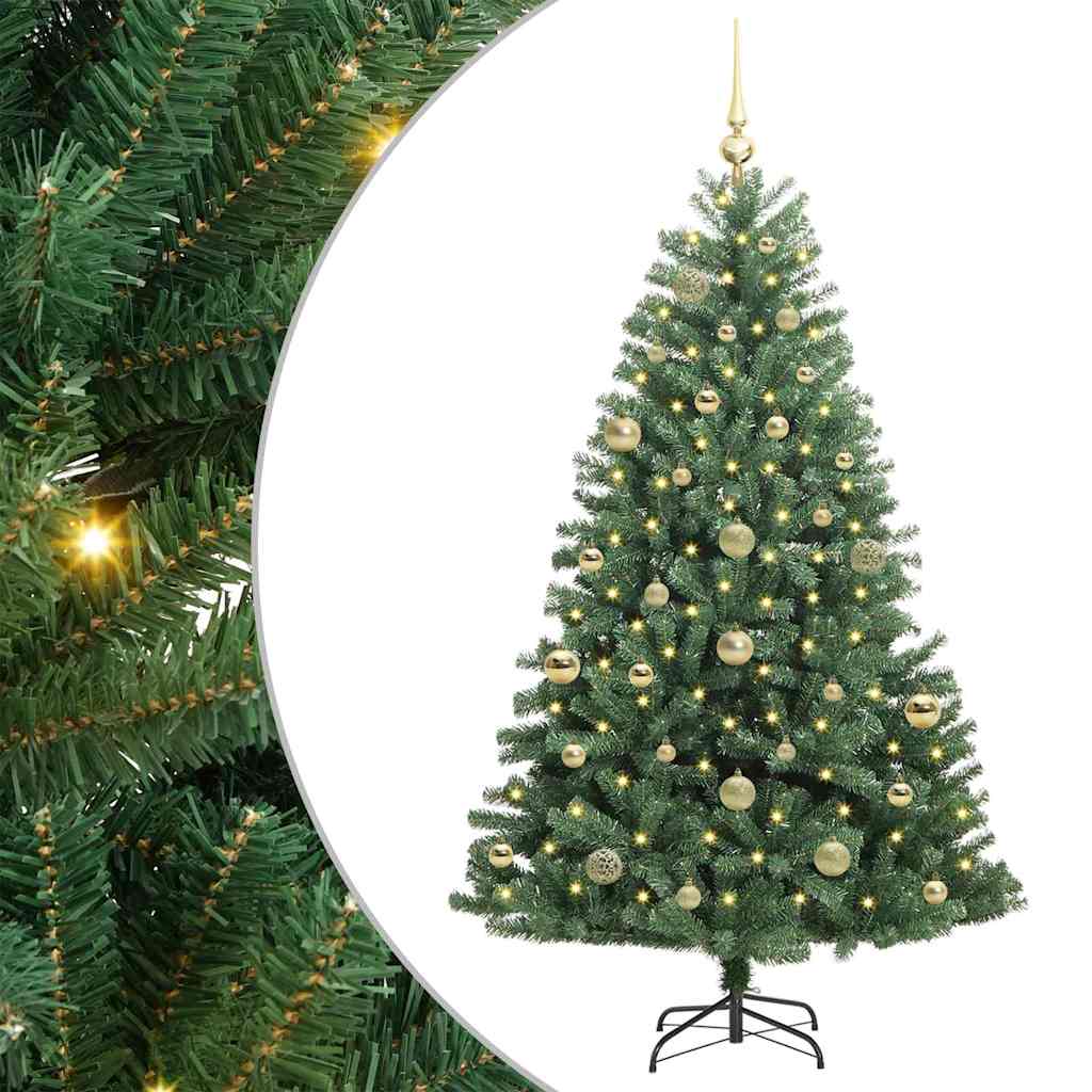 Vidaxx künstlicher klappbarer Weihnachtsbaum grün 150 cm PVC und Metall