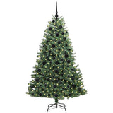 Vidaxx künstlicher klappbarer Weihnachtsbaum grün 180 cm PVC und Metall - afbeelding 3