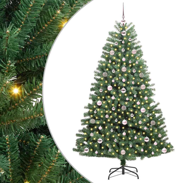 Vidaxx künstlicher klappbarer Weihnachtsbaum grün 180 cm PVC und Metall