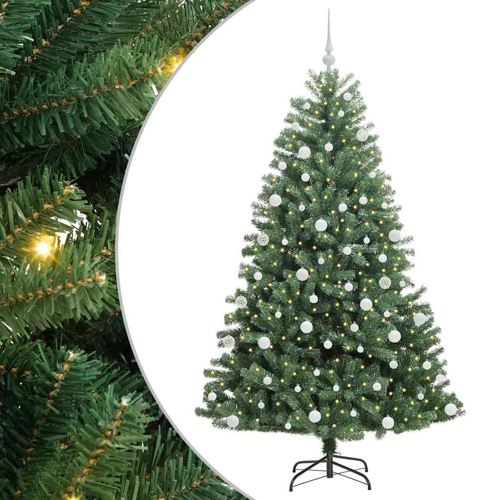 Vidaxx künstlicher klappbarer Weihnachtsbaum grün 180 cm PVC und Metall