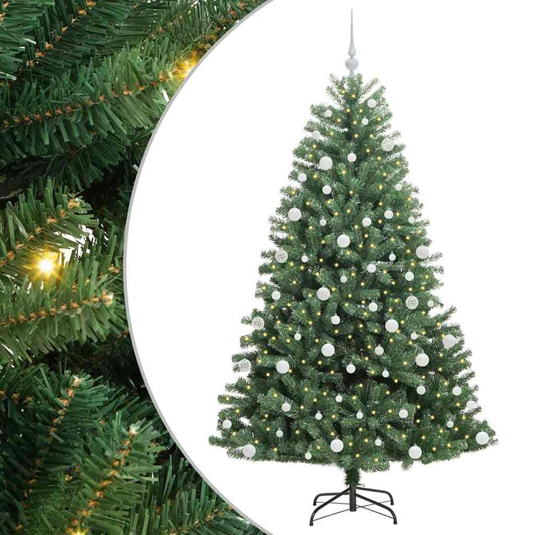 Vidaxx künstlicher klappbarer Weihnachtsbaum grün 180 cm PVC und Metall