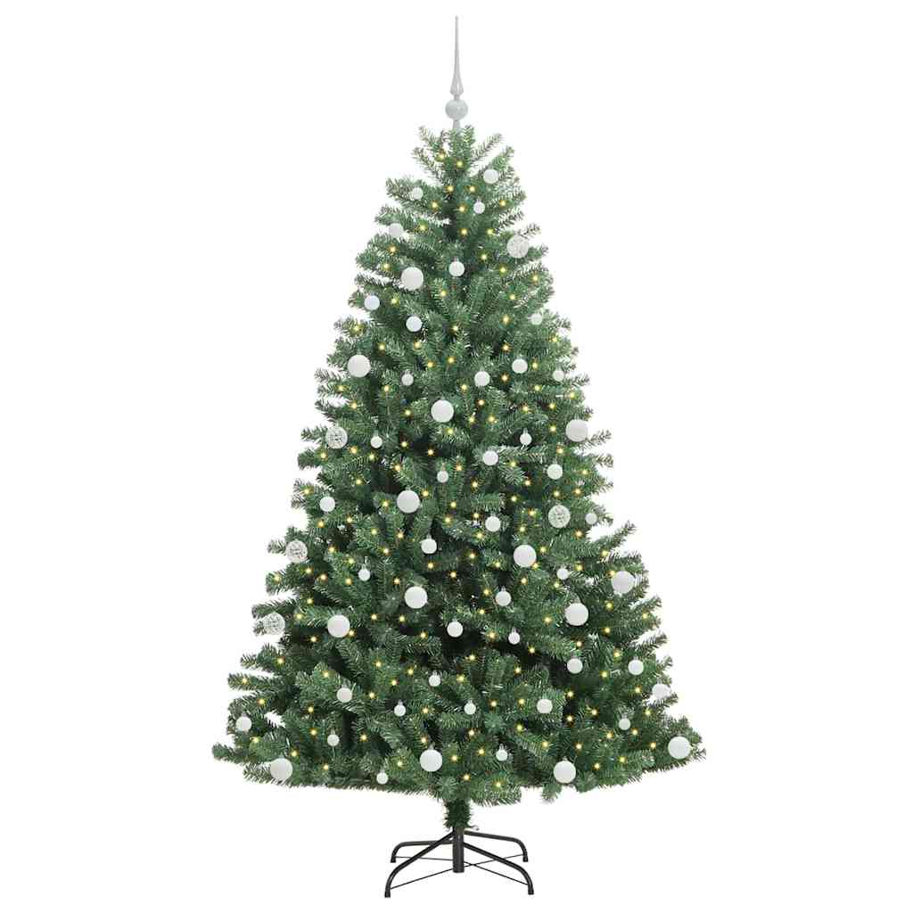Vidaxx künstlicher klappbarer Weihnachtsbaum grün 180 cm PVC und Metall