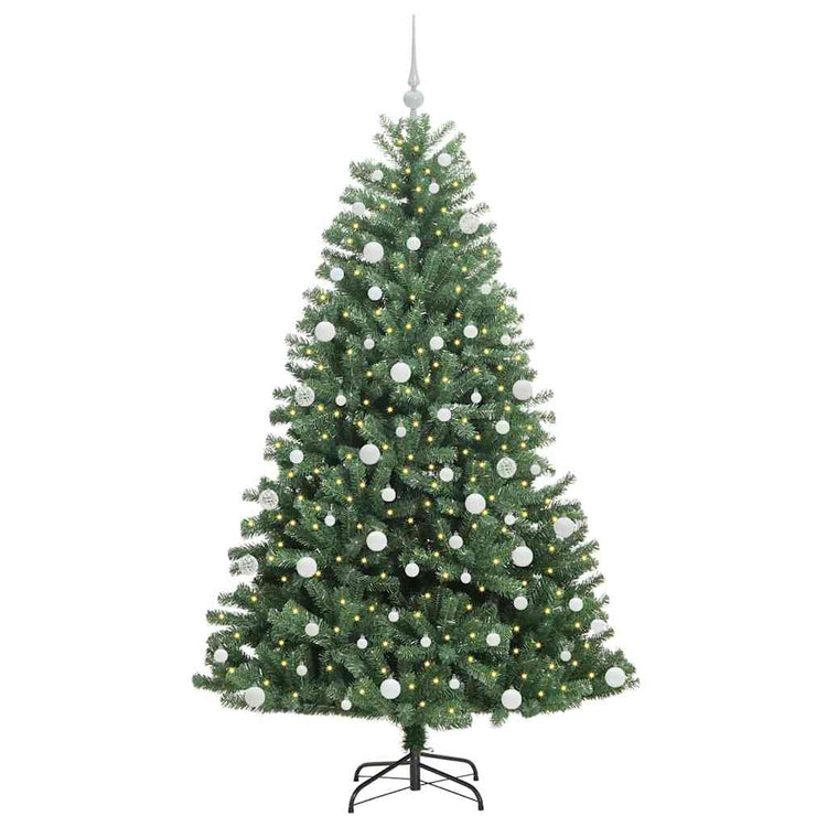 Vidaxx künstlicher klappbarer Weihnachtsbaum grün 180 cm PVC und Metall