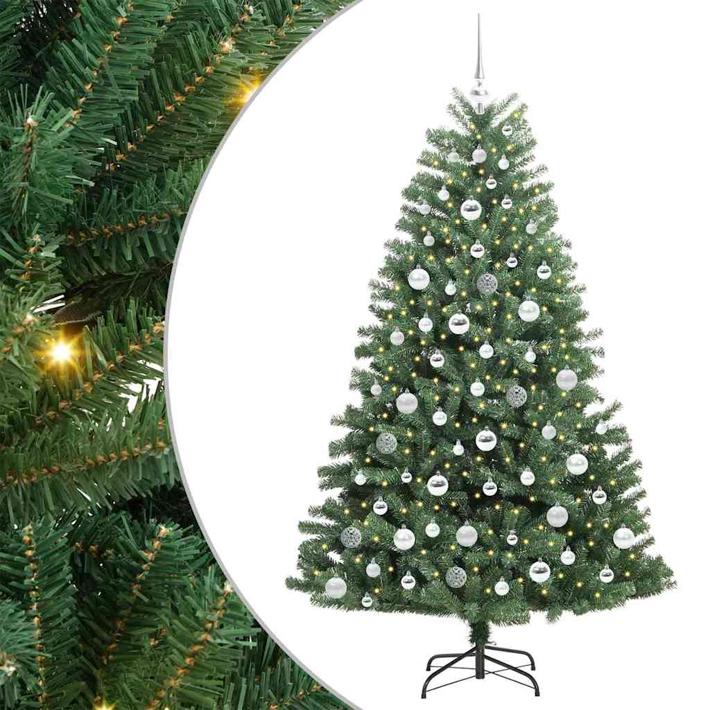 Vidaxx künstlicher klappbarer Weihnachtsbaum grün 180 cm PVC und Metall