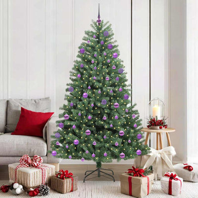 Vidaxx künstlicher klappbarer Weihnachtsbaum grün 180 cm PVC und Metall