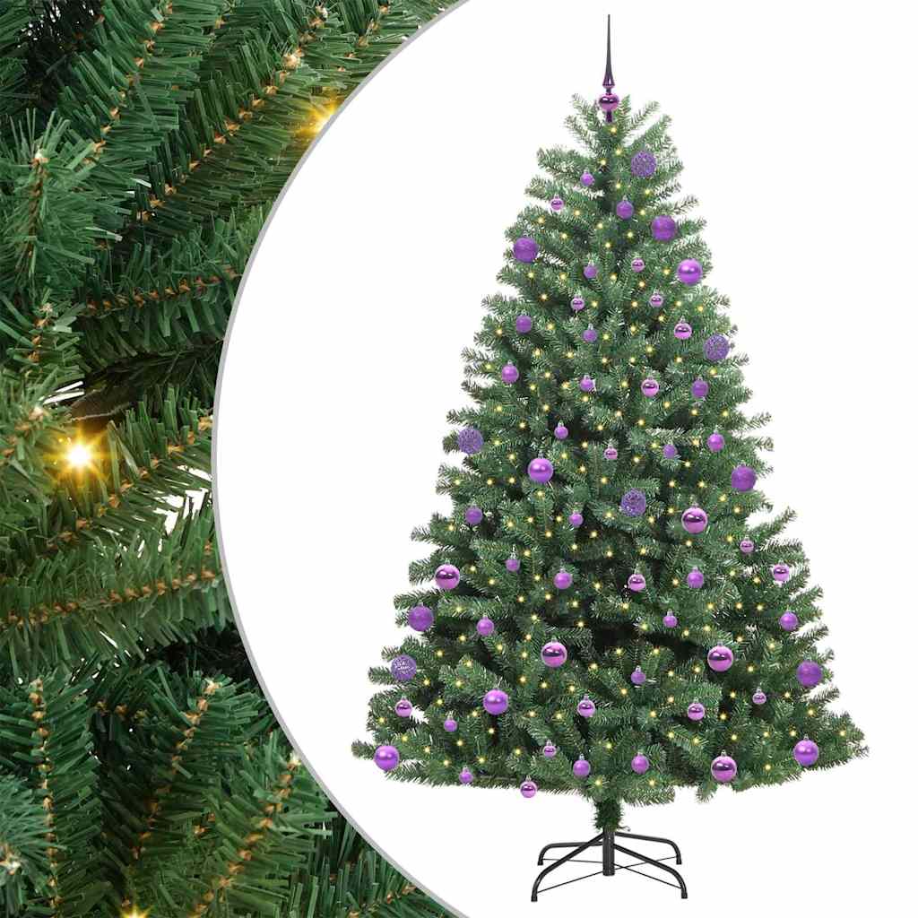 Vidaxx künstlicher klappbarer Weihnachtsbaum grün 180 cm PVC und Metall