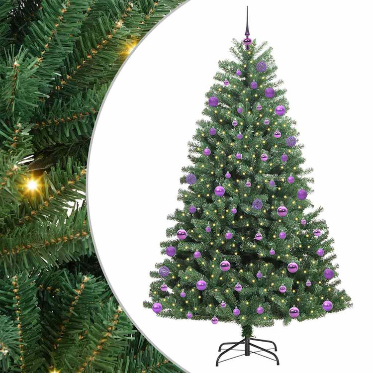Vidaxx künstlicher klappbarer Weihnachtsbaum grün 180 cm PVC und Metall