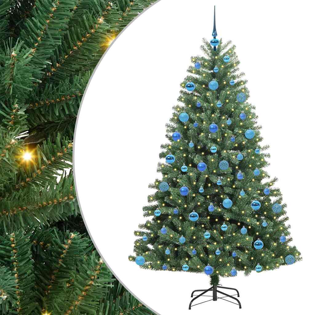 Vidaxx künstlicher klappbarer Weihnachtsbaum grün 180 cm PVC und Metall