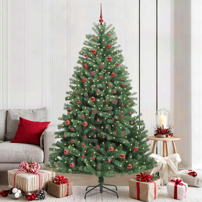 Vidaxx künstlicher klappbarer Weihnachtsbaum grün 210 cm PVC und Metall