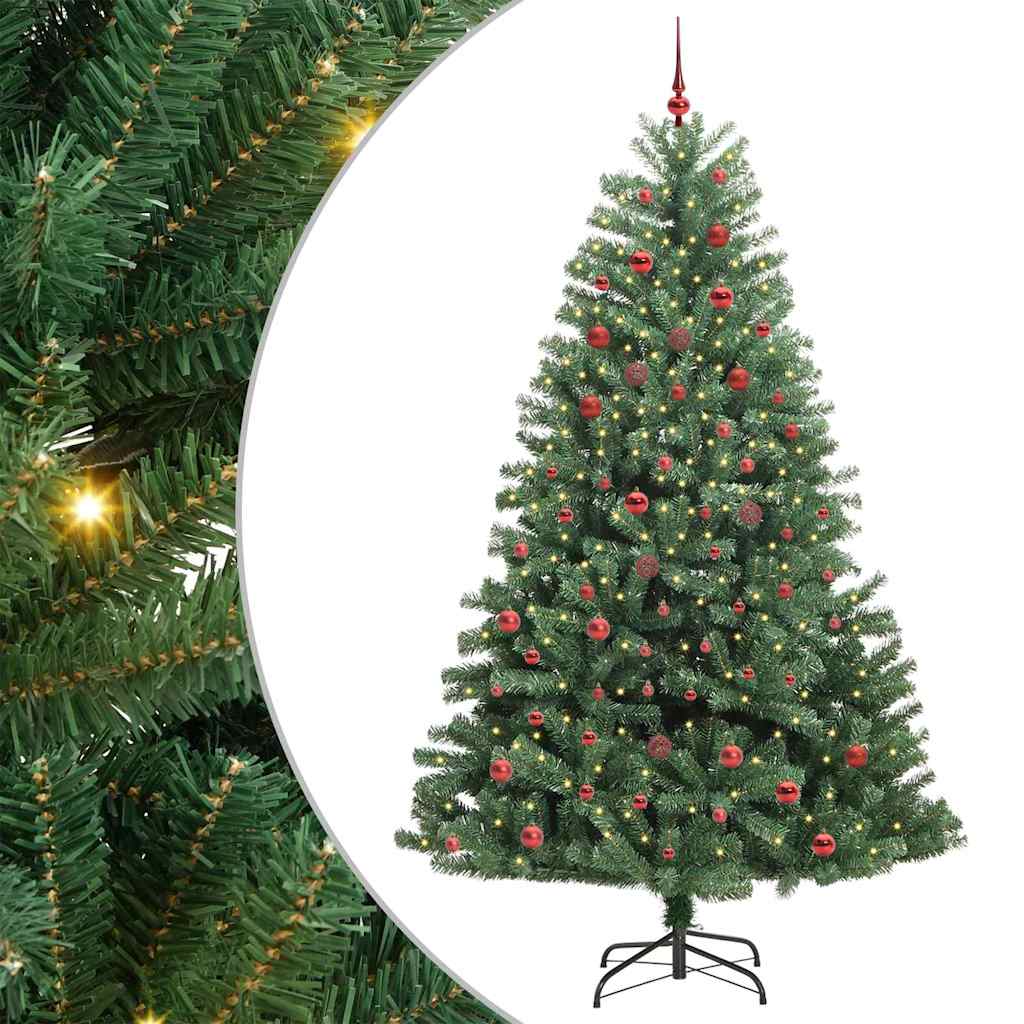 Vidaxx künstlicher klappbarer Weihnachtsbaum grün 210 cm PVC und Metall