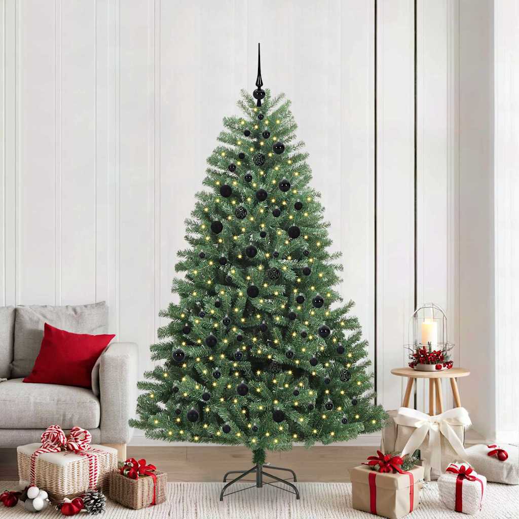 Vidaxx künstlicher klappbarer Weihnachtsbaum grün 210 cm PVC und Metall