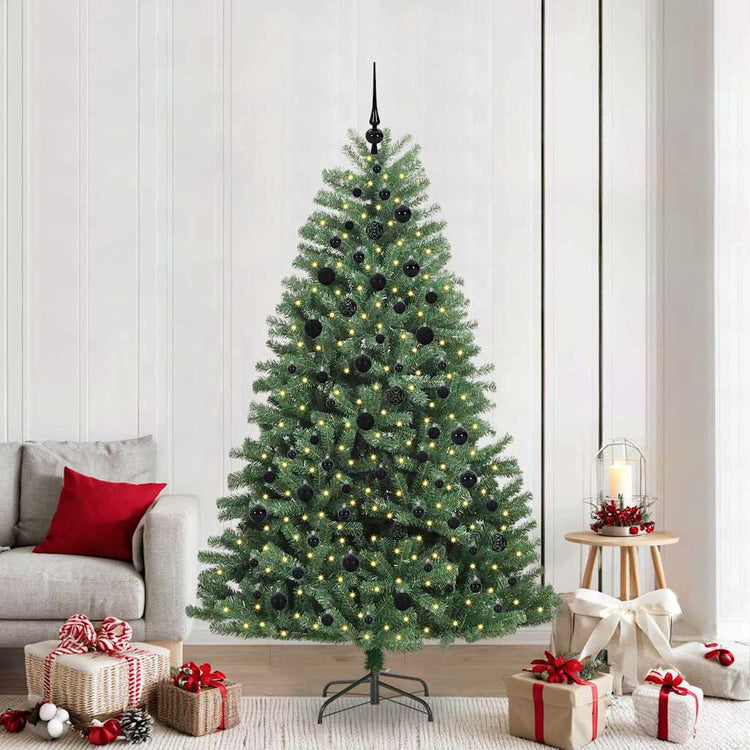 Vidaxx künstlicher klappbarer Weihnachtsbaum grün 210 cm PVC und Metall