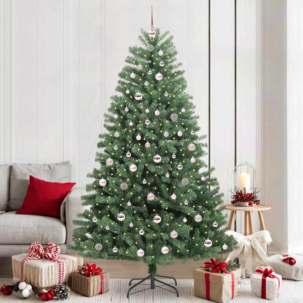 Vidaxx künstlicher klappbarer Weihnachtsbaum grün 210 cm PVC und Metall