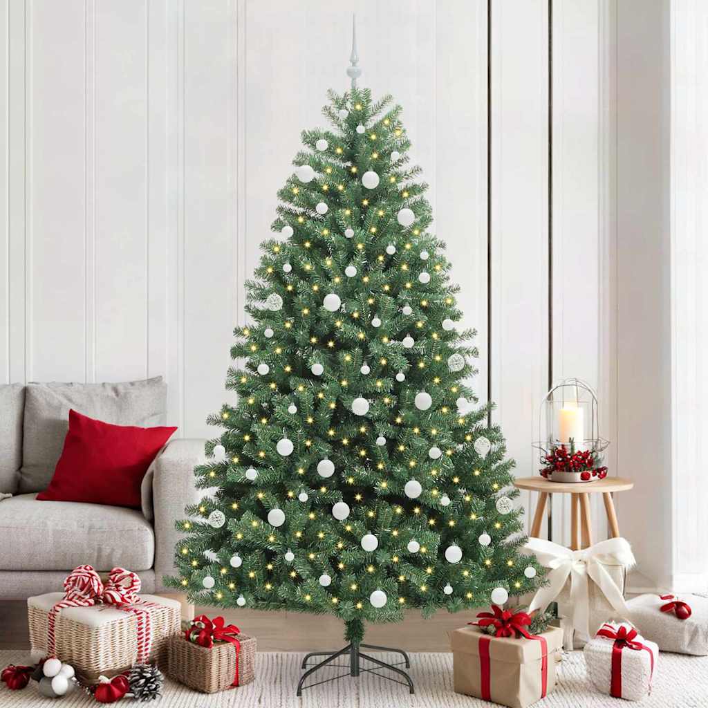 Vidaxx künstlicher klappbarer Weihnachtsbaum grün 210 cm PVC und Metall