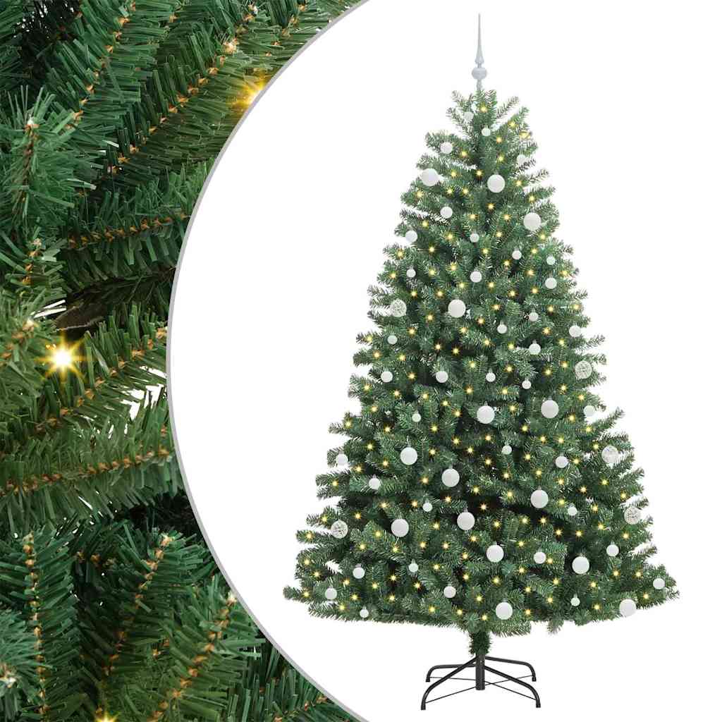 Vidaxx künstlicher klappbarer Weihnachtsbaum grün 210 cm PVC und Metall