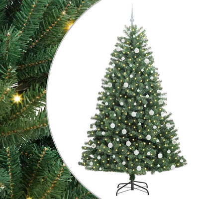 Vidaxx künstlicher klappbarer Weihnachtsbaum grün 210 cm PVC und Metall