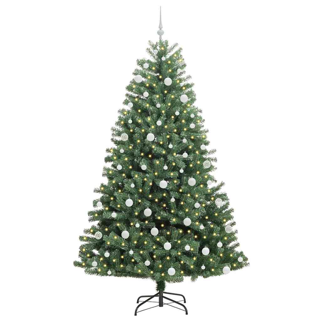 Vidaxx künstlicher klappbarer Weihnachtsbaum grün 210 cm PVC und Metall