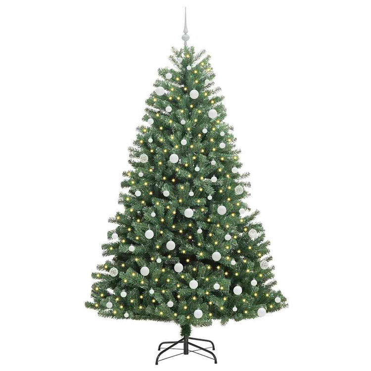 Vidaxx künstlicher klappbarer Weihnachtsbaum grün 210 cm PVC und Metall