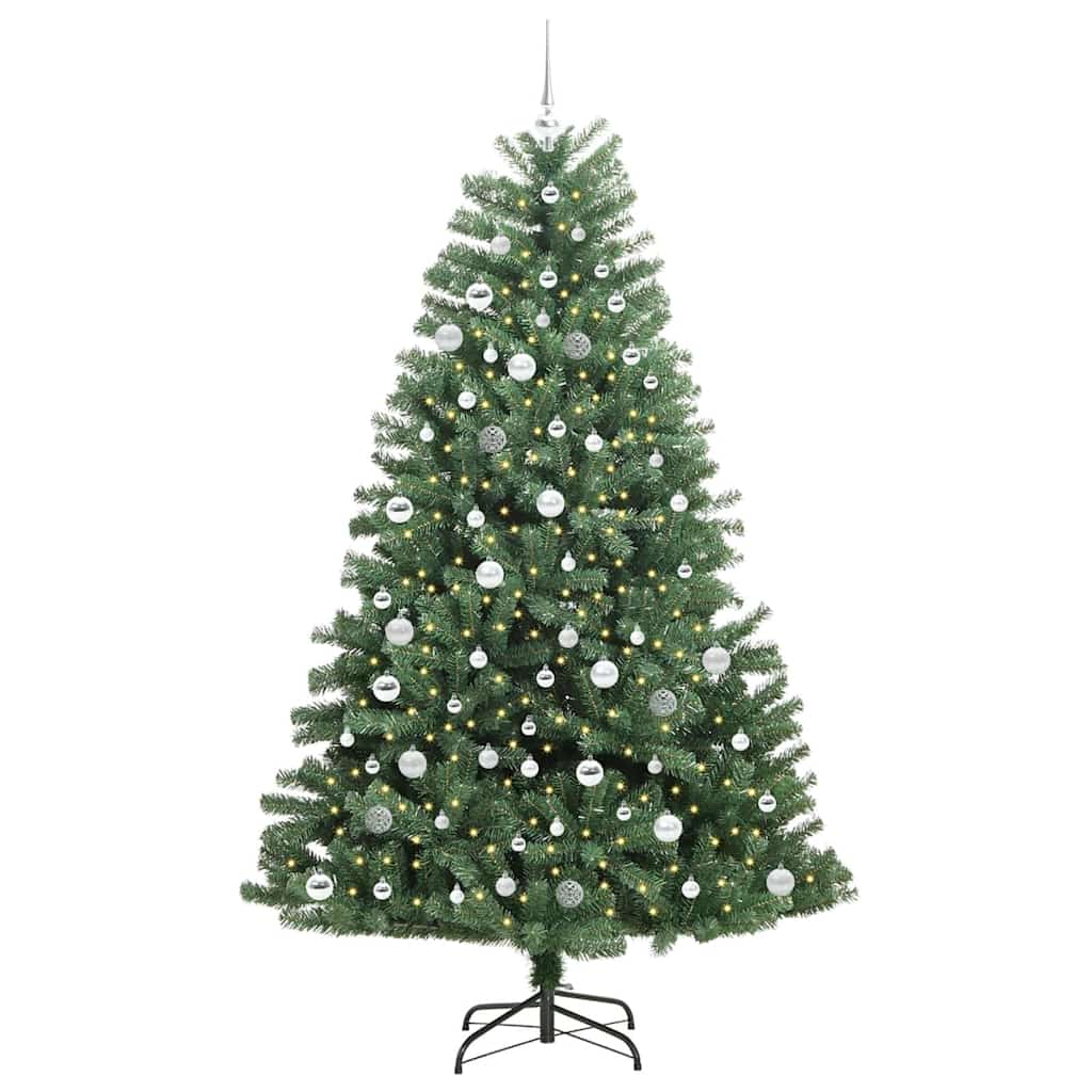 Vidaxx künstlicher klappbarer Weihnachtsbaum grün 210 cm PVC und Metall