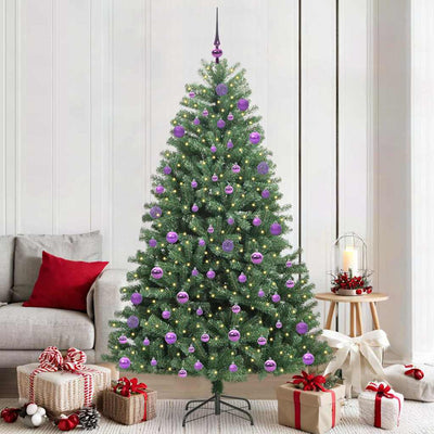 Vidaxx künstlicher klappbarer Weihnachtsbaum grün 210 cm PVC und Metall