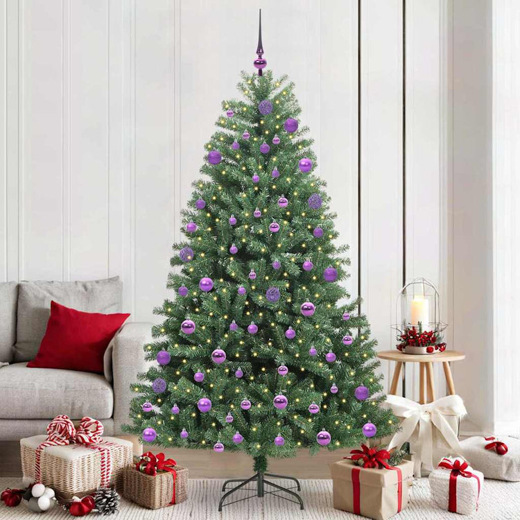 Vidaxx künstlicher klappbarer Weihnachtsbaum grün 210 cm PVC und Metall