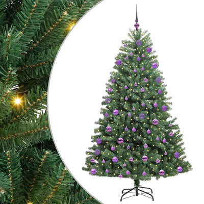 Vidaxx künstlicher klappbarer Weihnachtsbaum grün 210 cm PVC und Metall