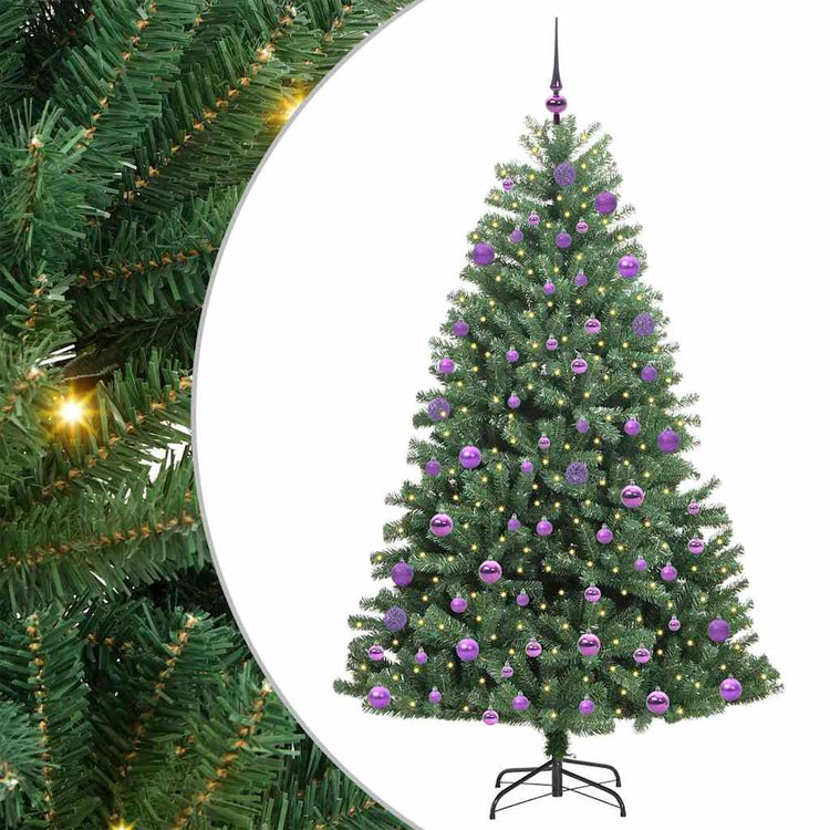 Vidaxx künstlicher klappbarer Weihnachtsbaum grün 210 cm PVC und Metall