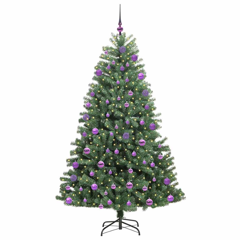 Vidaxx künstlicher klappbarer Weihnachtsbaum grün 210 cm PVC und Metall
