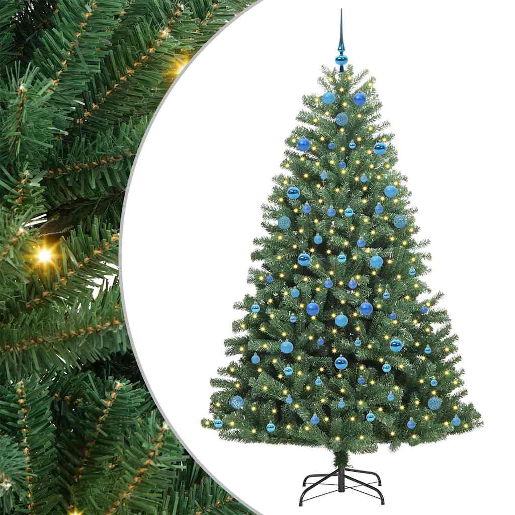 Vidaxx künstlicher klappbarer Weihnachtsbaum grün 210 cm PVC und Metall