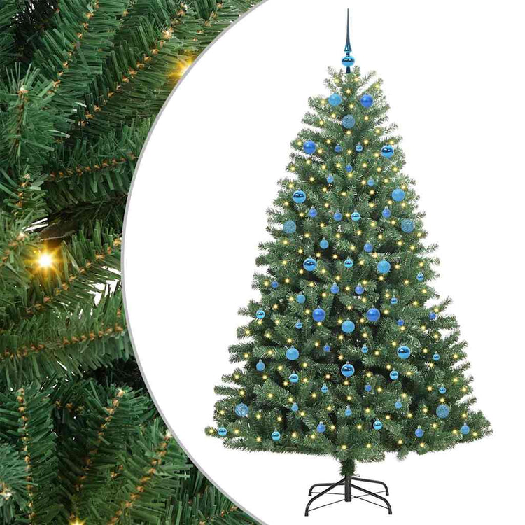 Vidaxx künstlicher klappbarer Weihnachtsbaum grün 210 cm PVC und Metall