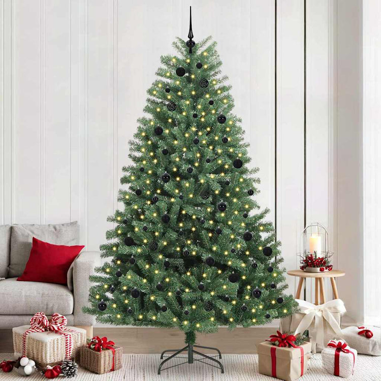 Vidaxx künstlicher klappbarer Weihnachtsbaum grün 240 cm PVC und Metall