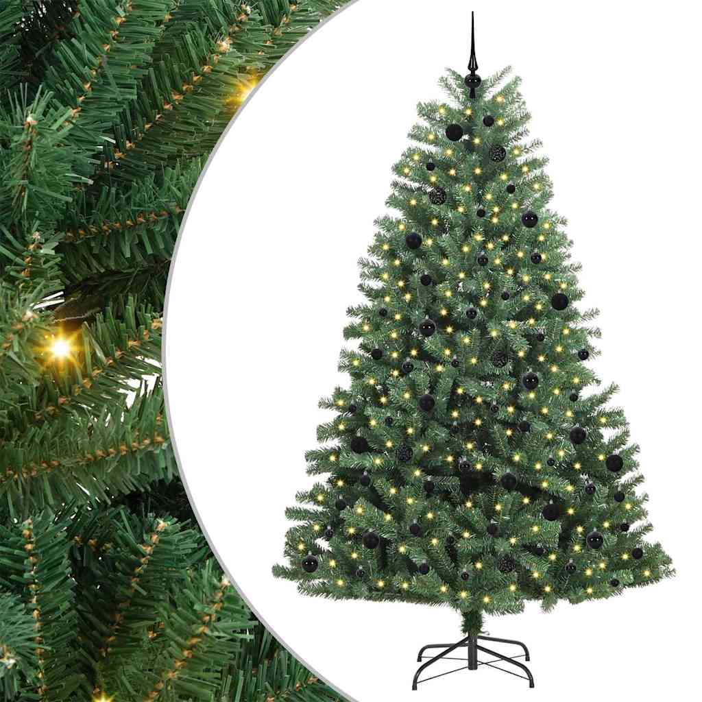 Vidaxx künstlicher klappbarer Weihnachtsbaum grün 240 cm PVC und Metall
