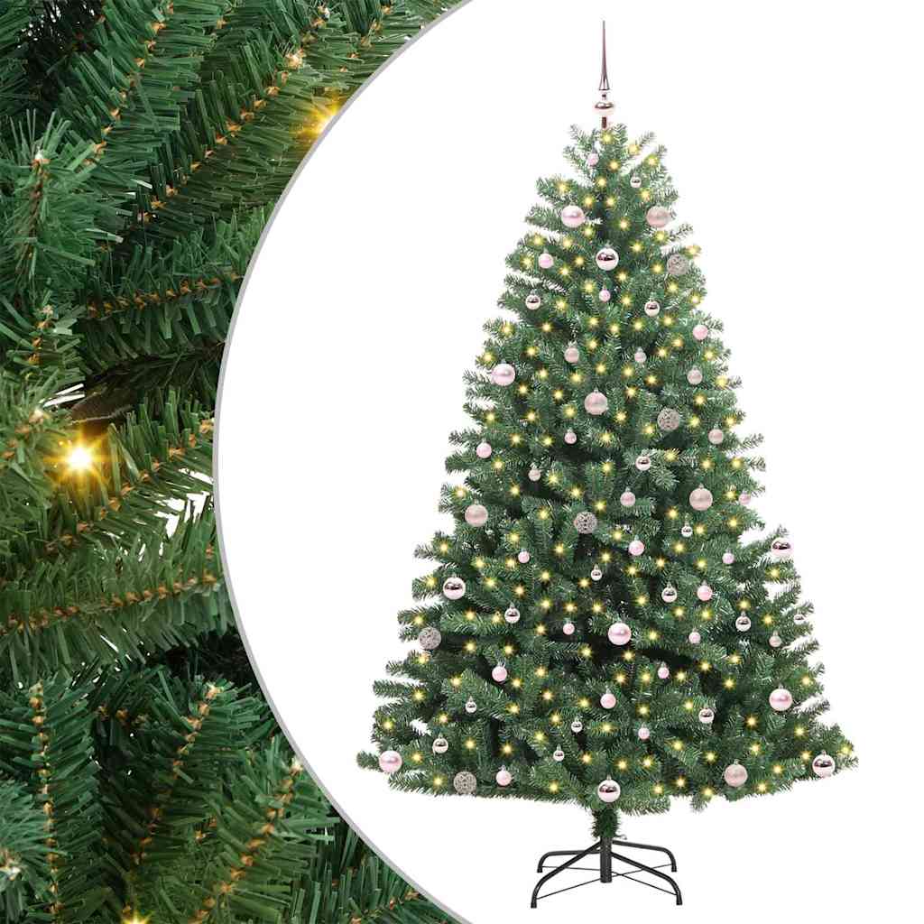 Vidaxx künstlicher klappbarer Weihnachtsbaum grün 240 cm PVC und Metall