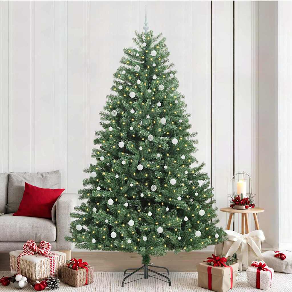 Vidaxx künstlicher klappbarer Weihnachtsbaum grün 240 cm PVC und Metall