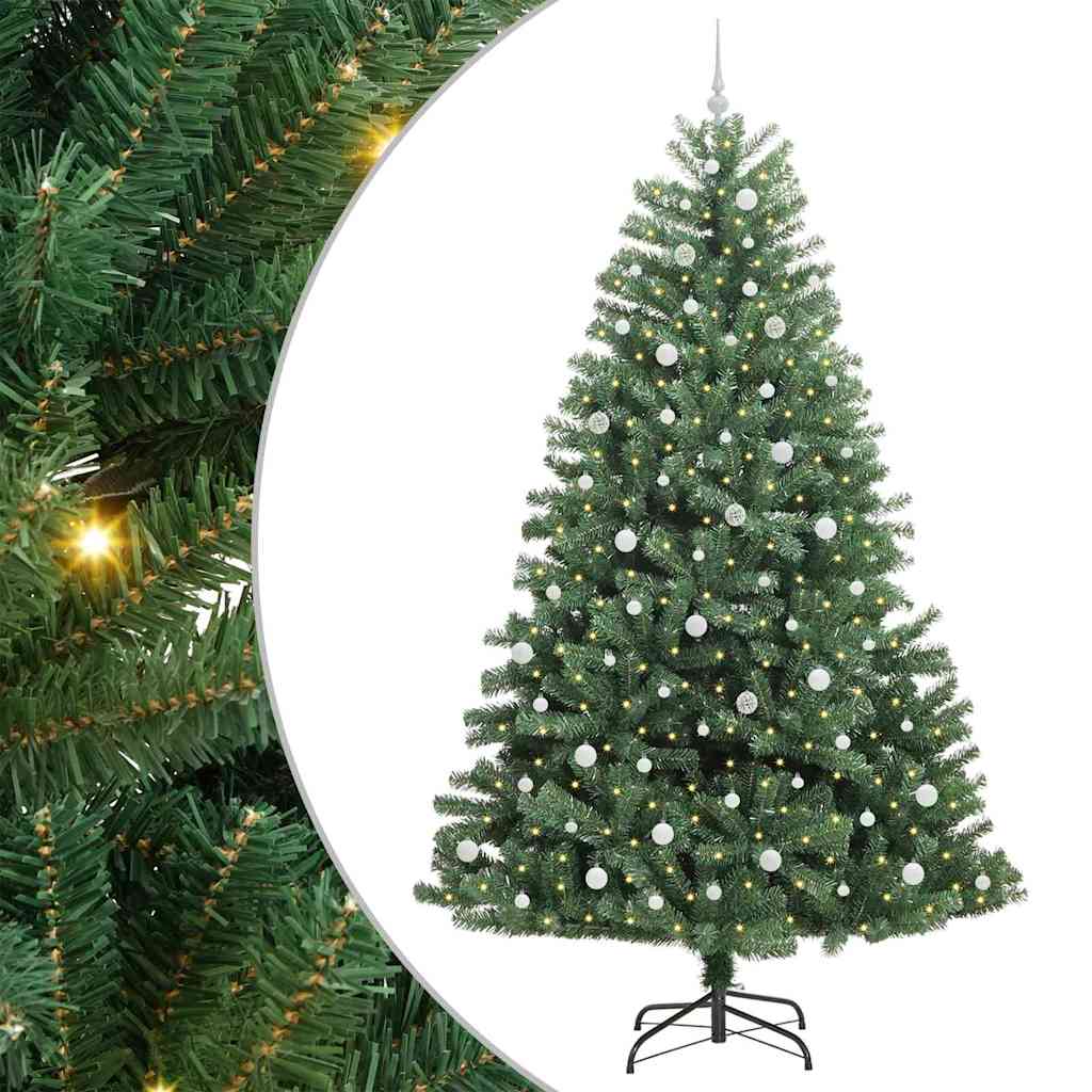 Vidaxx künstlicher klappbarer Weihnachtsbaum grün 240 cm PVC und Metall