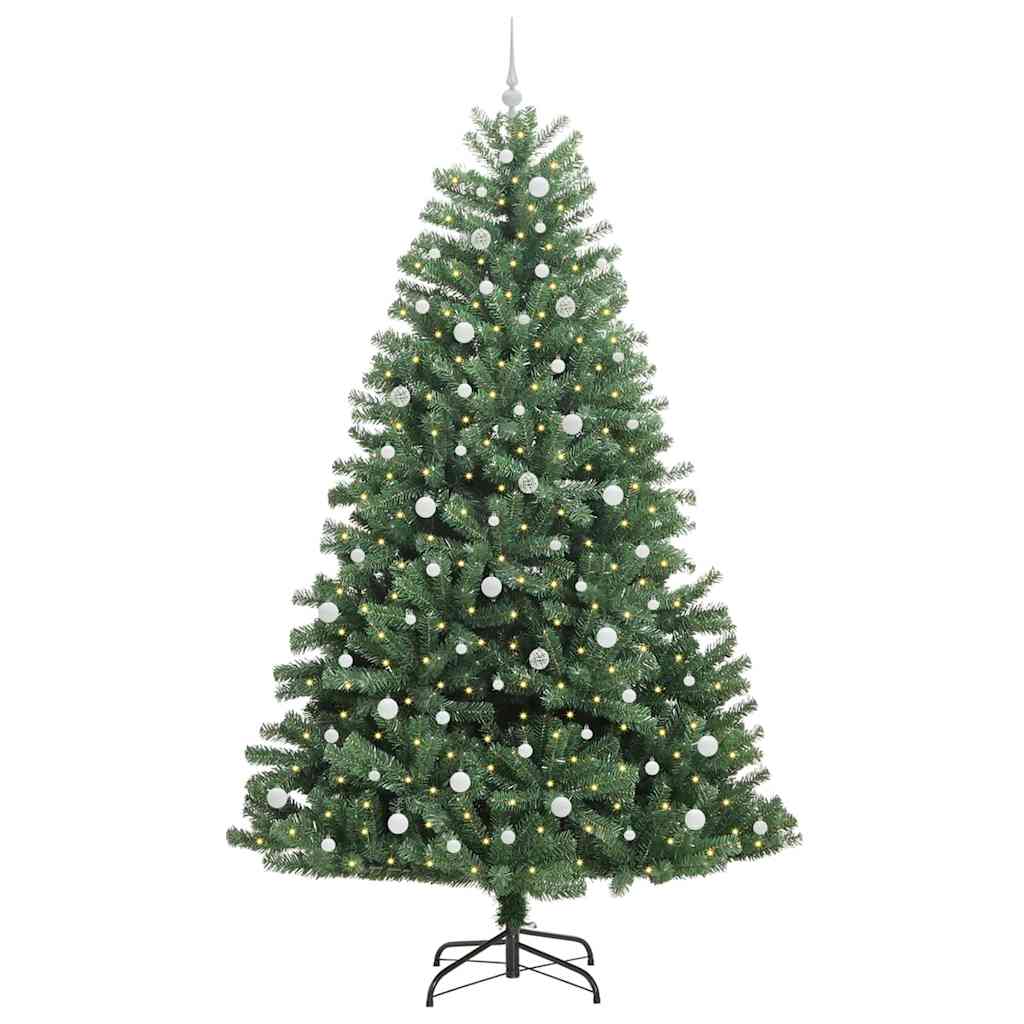 Vidaxx künstlicher klappbarer Weihnachtsbaum grün 240 cm PVC und Metall