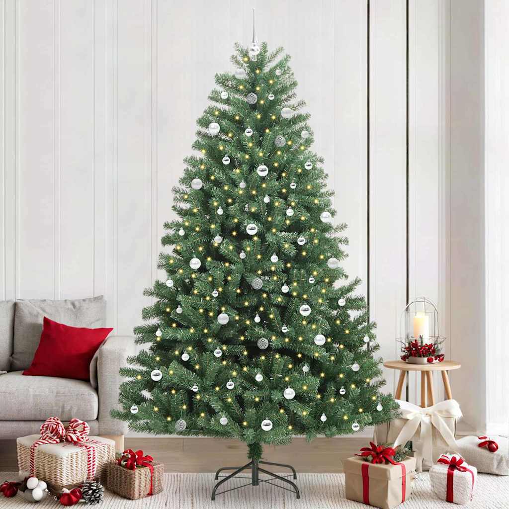 Vidaxx künstlicher klappbarer Weihnachtsbaum grün 240 cm PVC und Metall