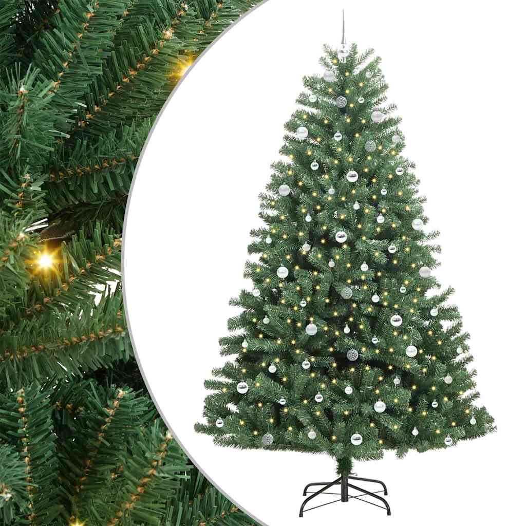 Vidaxx künstlicher klappbarer Weihnachtsbaum grün 240 cm PVC und Metall