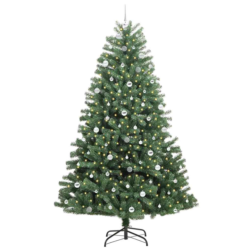 Vidaxx künstlicher klappbarer Weihnachtsbaum grün 240 cm PVC und Metall