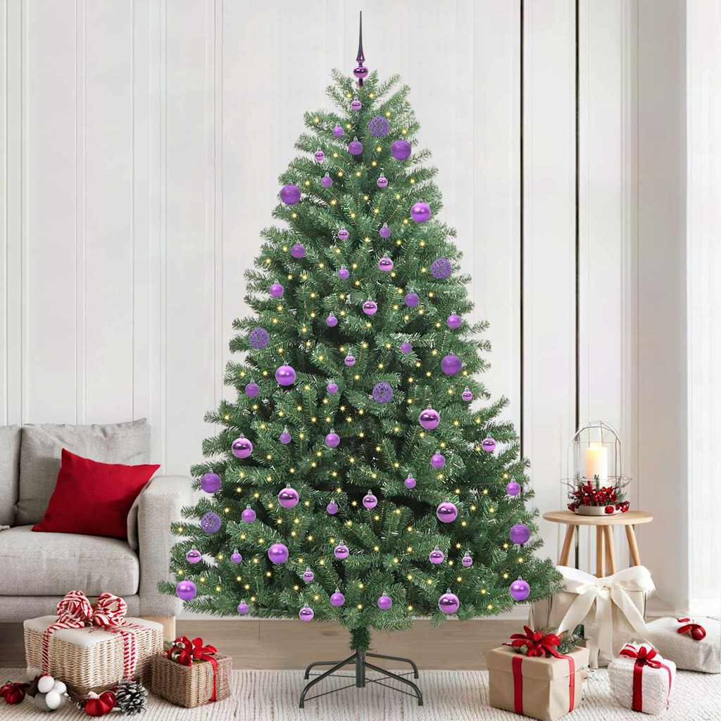 Vidaxx künstlicher klappbarer Weihnachtsbaum grün 240 cm PVC und Metall