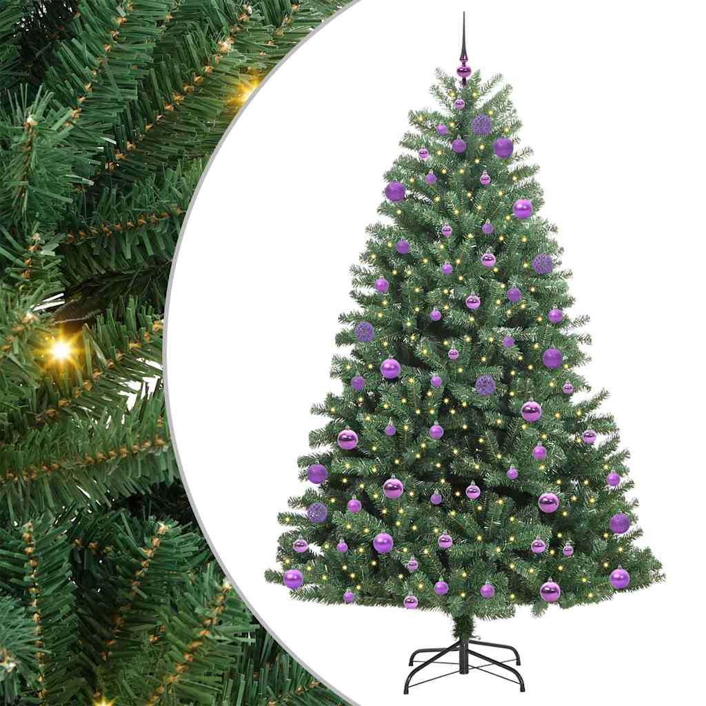 Vidaxx künstlicher klappbarer Weihnachtsbaum grün 240 cm PVC und Metall