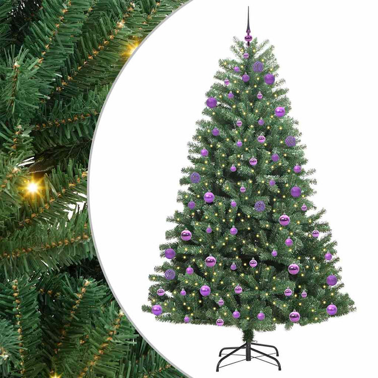 Vidaxx künstlicher klappbarer Weihnachtsbaum grün 240 cm PVC und Metall