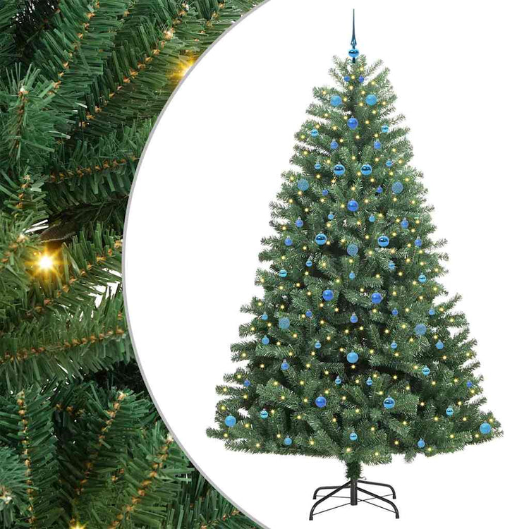 Vidaxx künstlicher klappbarer Weihnachtsbaum grün 240 cm PVC und Metall