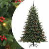 Vidaxx künstlicher Weihnachtsbaum grün 210 cm PVC und Metall und Kunststoff