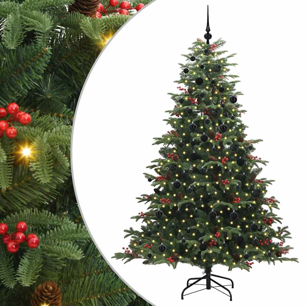 Vidaxx künstlicher Weihnachtsbaum grün 210 cm PVC und Metall und Kunststoff