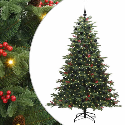 Vidaxx künstlicher Weihnachtsbaum grün 210 cm PVC und Metall und Kunststoff