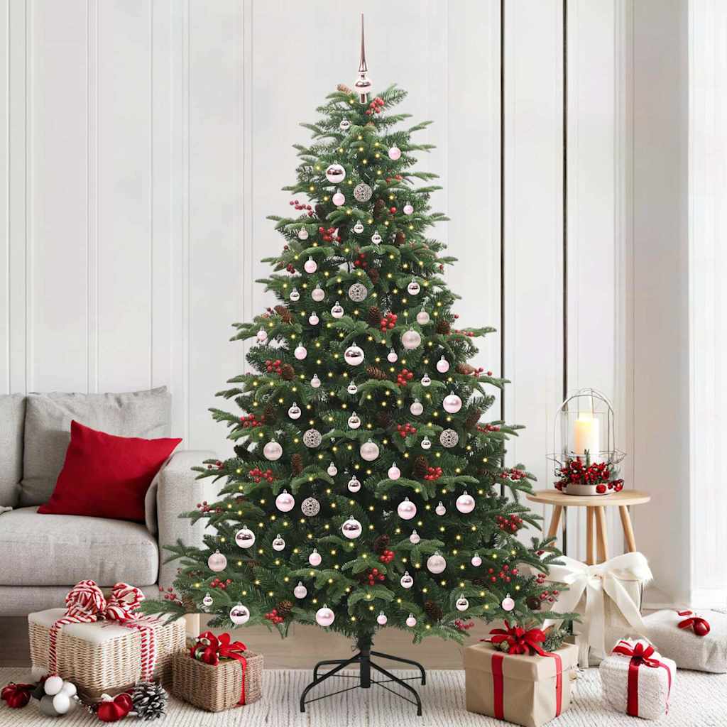 Vidaxx künstlicher Weihnachtsbaum grün 210 cm PVC und Metall und Kunststoff