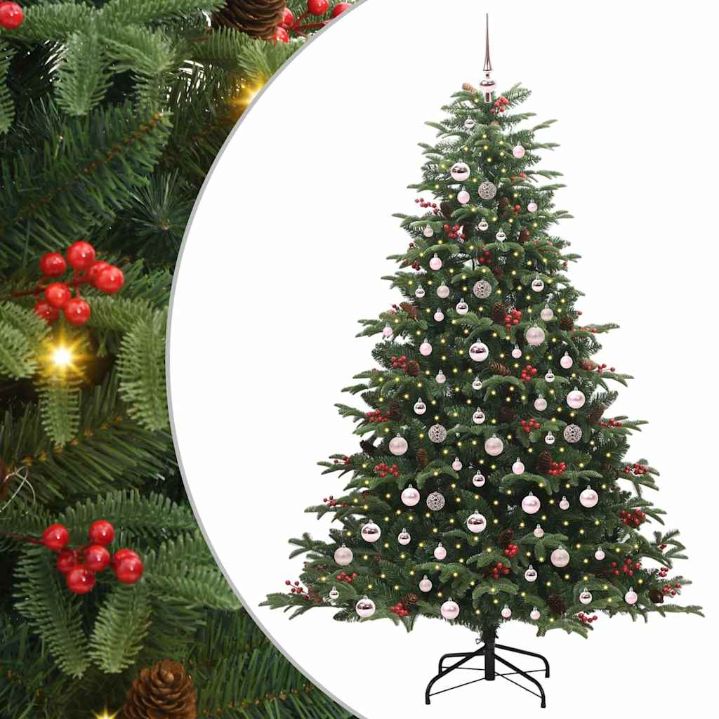 Vidaxx künstlicher Weihnachtsbaum grün 210 cm PVC und Metall und Kunststoff