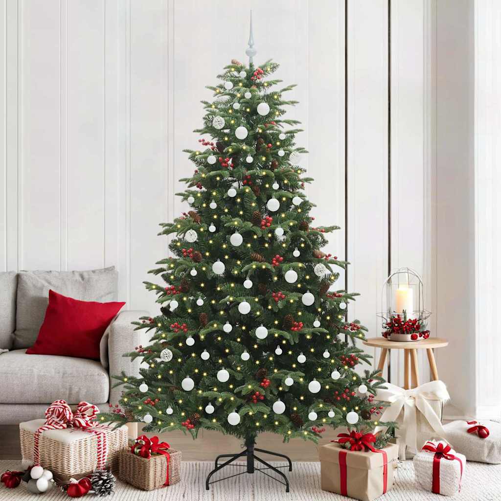 Vidaxx künstlicher Weihnachtsbaum grün 210 cm PVC und Metall und Kunststoff